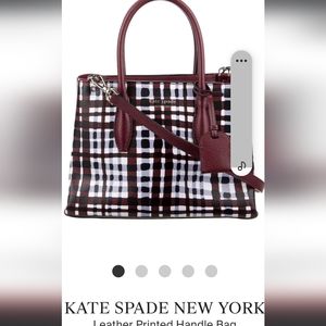 KATE SPADE NY LEATHER PRINTED HANDBAG. BRAND NEW . NEVER USED.